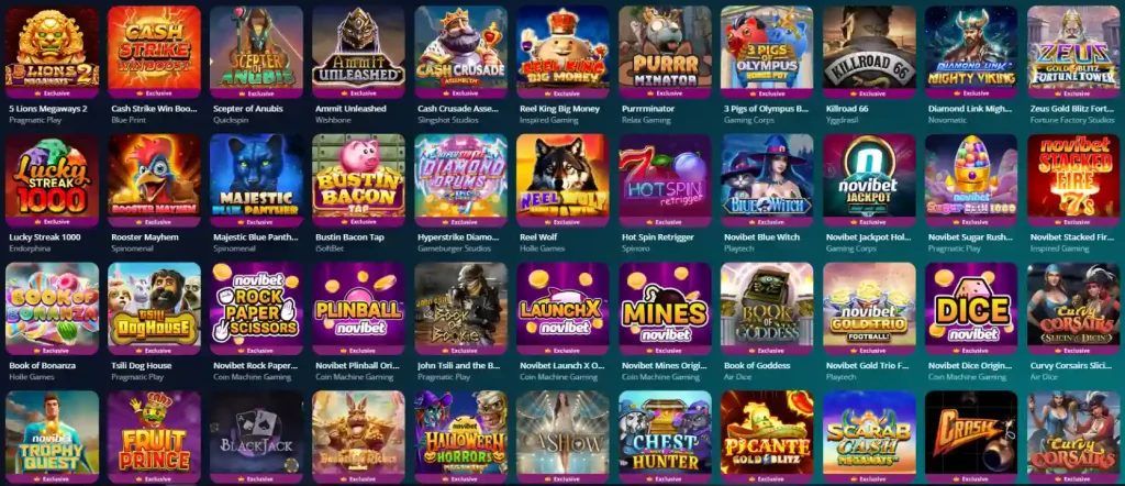 Novibet slots
