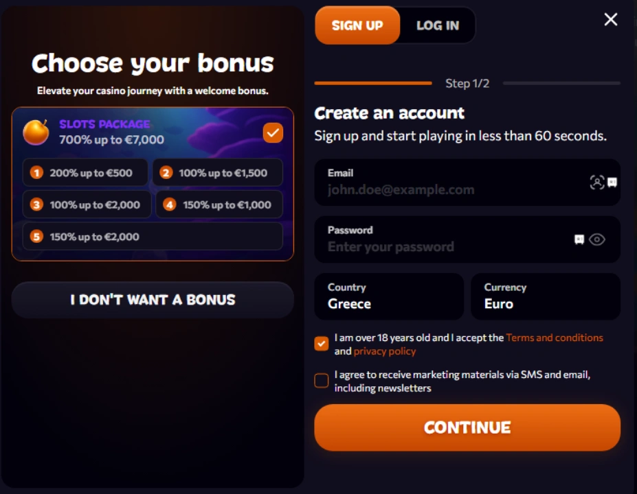 Aphrodite casino online Εγγραφή