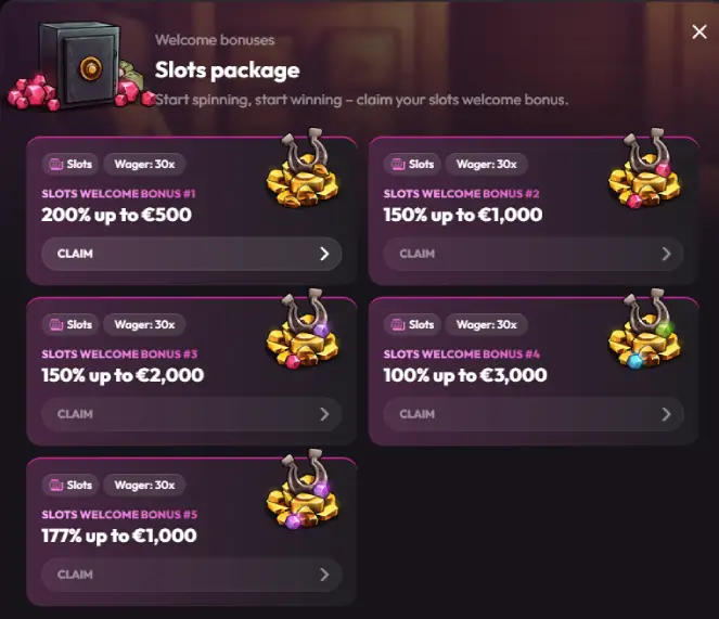 madcasino welcome bonus